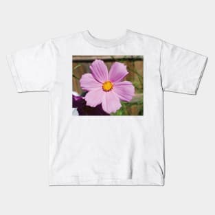 Pink Cosmos Flower Kids T-Shirt